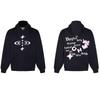 Unisex Broken Planet Print Velvet Hoodie - Trendy & Casual