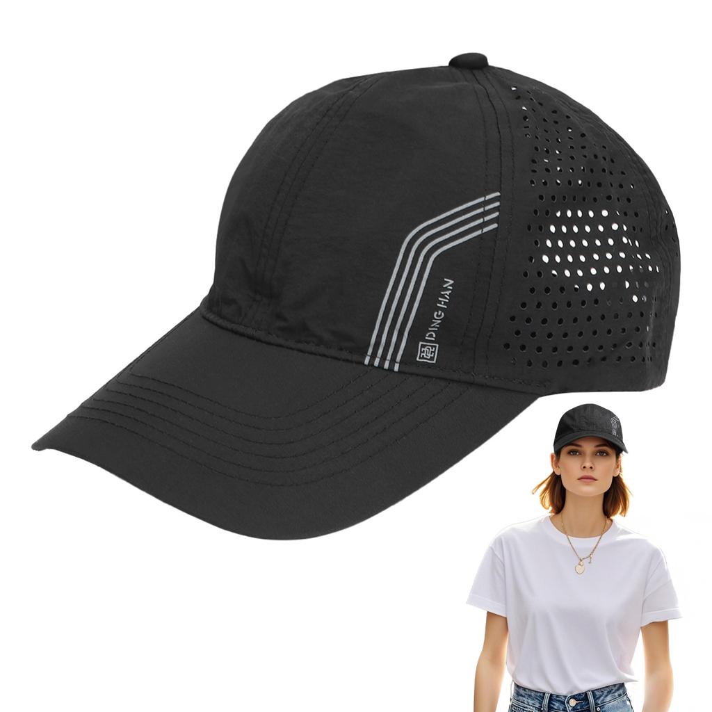 Quick Dry Baseball Cap Sun Protection Mesh Breathable Adjustable 55-60cm for Men Women Summer Lightweight