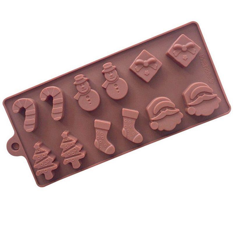 

Рождественский шоколадный Санта силиконовая форма для конфет, шоколада, торта, елка, снеговик, чулок