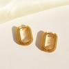 Vinatge Simple Fashion Square Trendy Hoop Earrings for Women 2026 French Ins Chic Party Jewelry Gifts