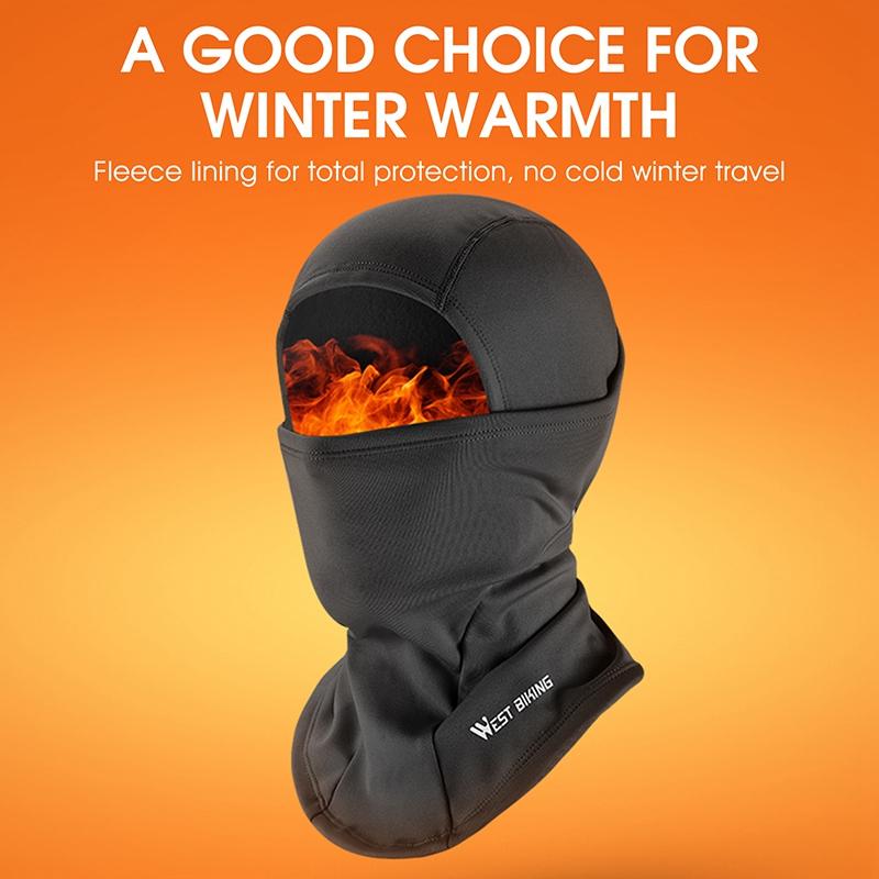 WEST BIKING YP0201201-205 Outdoor Cycling Helmet Liner Bike Headgear Full Face Mask Breathable Warm Protection Neck Scarf