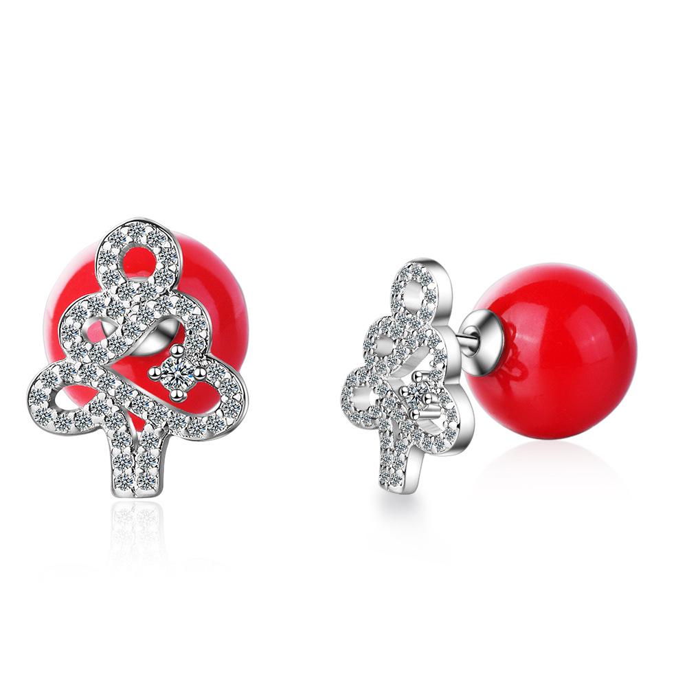 Furry Autumn & Winter Snowflake Bell Stud Earrings for Women - Christmas Jewelry Collection
