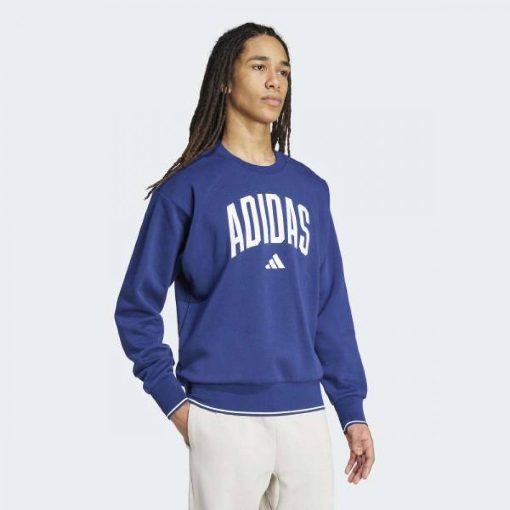 Adidas Unisex College Sweatshirt Fleece Navy