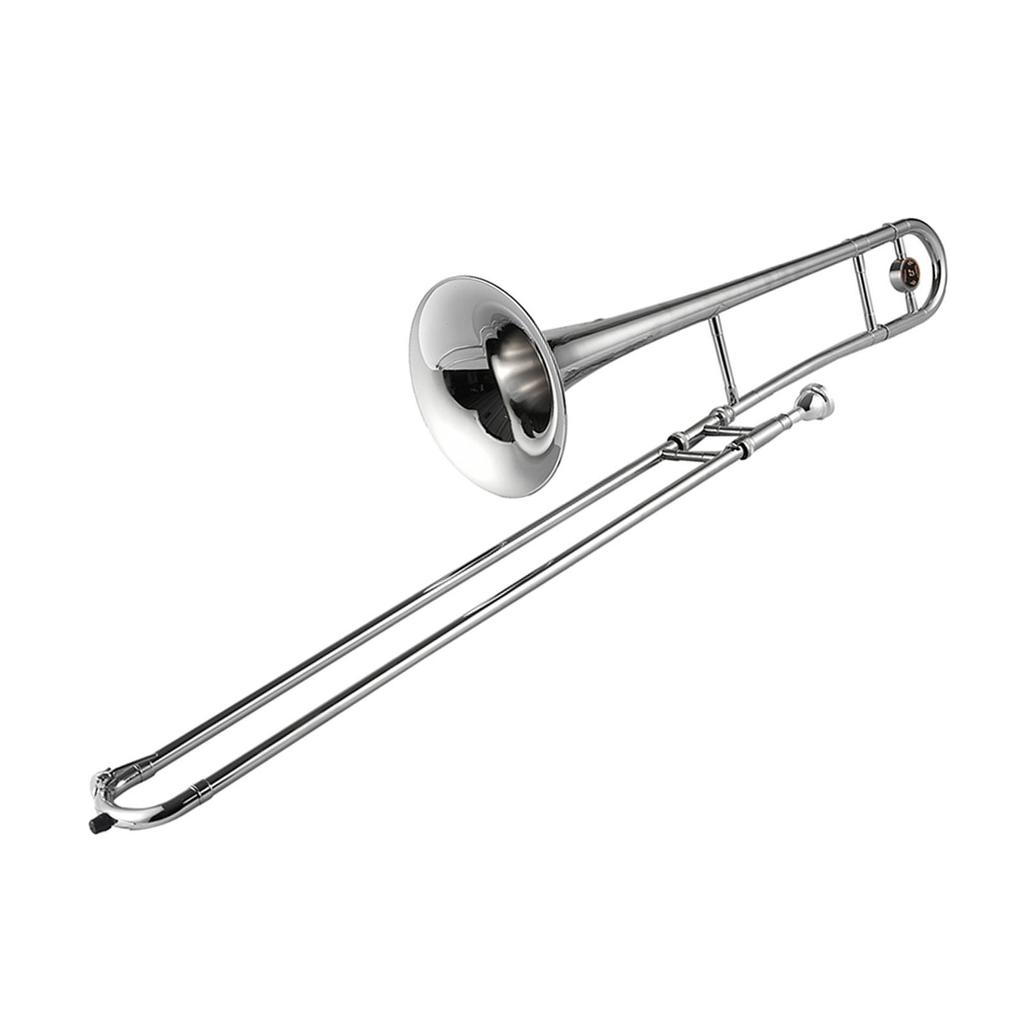 Silver Trumpet Alto Trombone Brass Bb Tone B Flat Wind Instrument with Cupronickel Mouthpiece