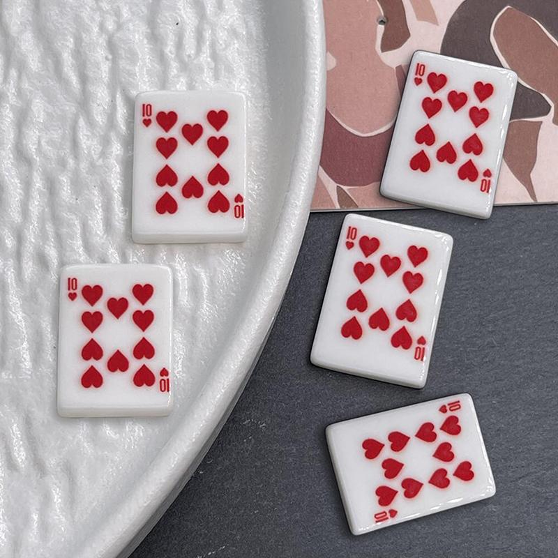 Harz Schmuck Zubehör Simulierte Spielkarten DIY Handyhüllen Handgefertigte Kinder Haarspangen Spielkarten Anhänger Materialien