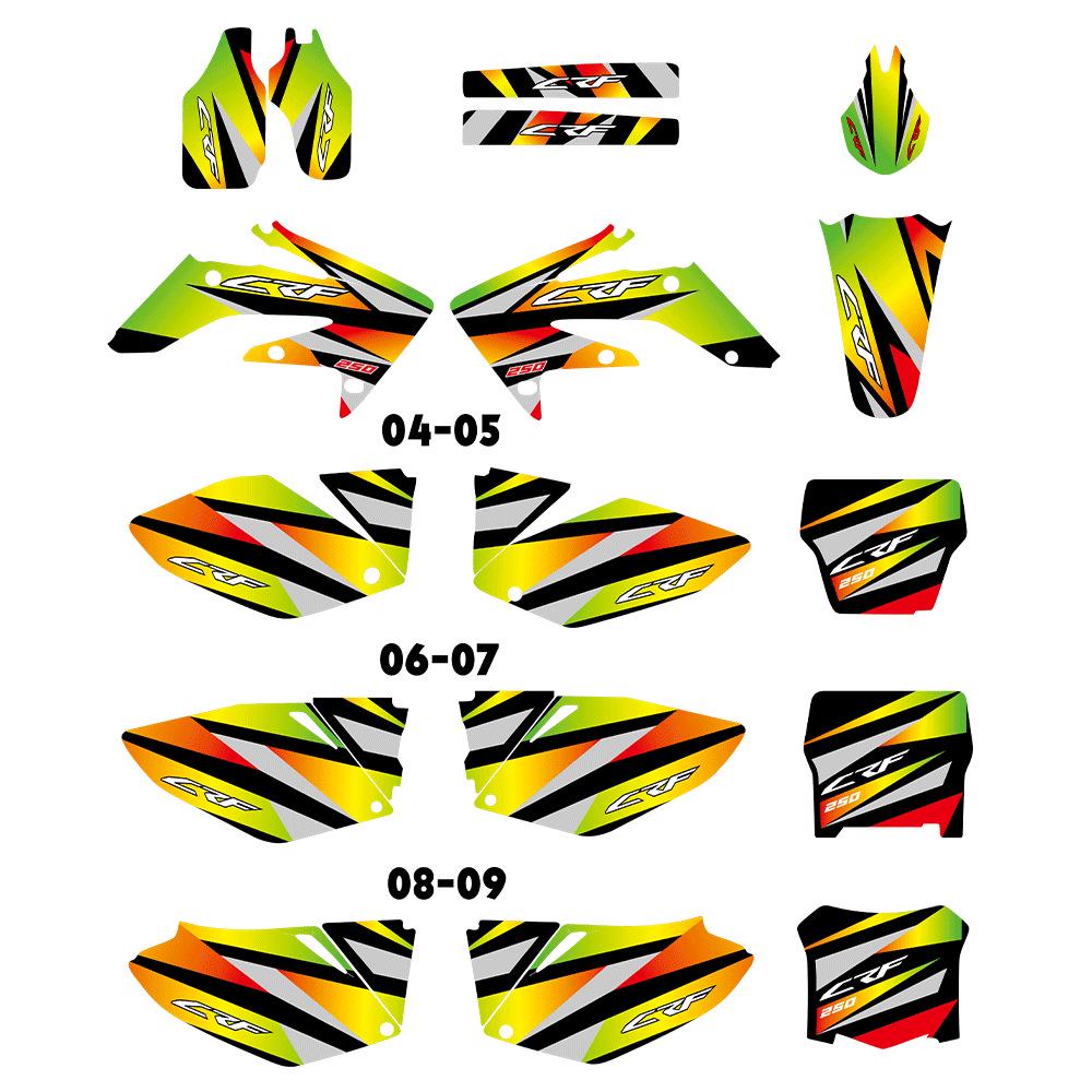 CRF250R CRF250 Off-Road Stickers (2004-2009)