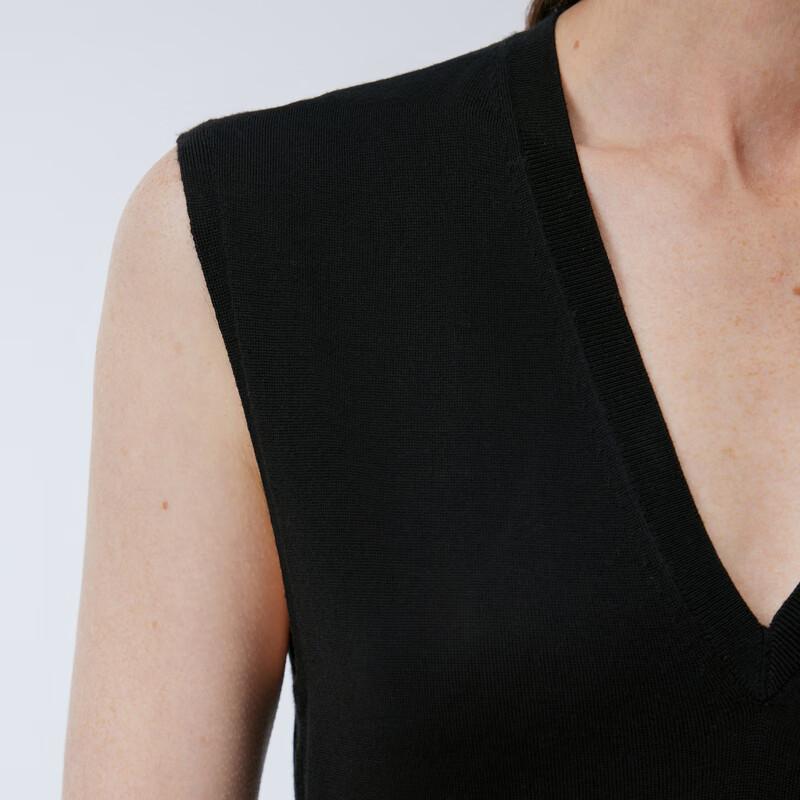 JNBY Women's 2024 Spring V-Neck 100% Wool Sweater Dress