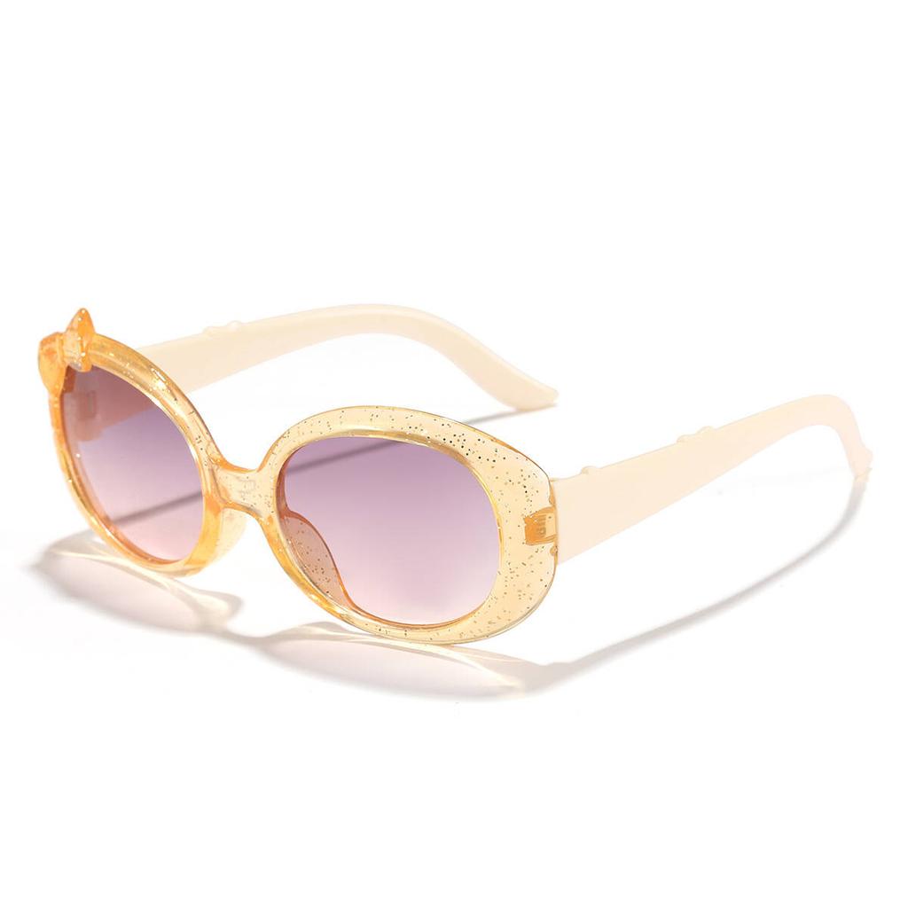 2026 New Children's Sunglasses For Girls, UV Protection, Cute Bow Design, Transparent Color Sunshade Glasses