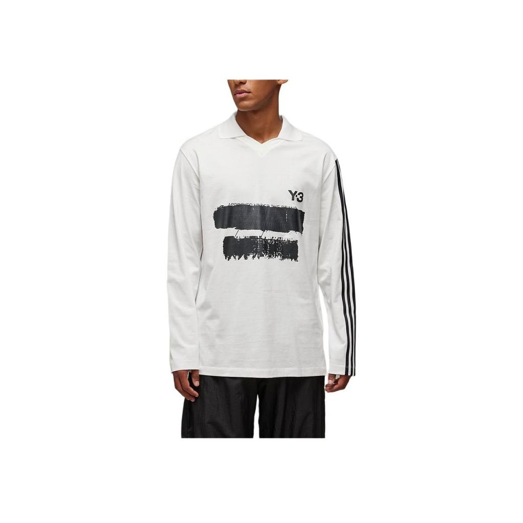 Adidas X Y-3 U GFX Logo L/S Tee White Unisex Streetwear JM3233