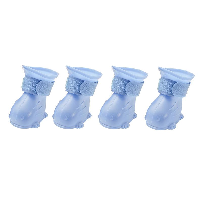 4pcs/set Dog Rainshoes for Small Medium Dogs Anti-slip Rain Boots Anti-dirty Outdoor Dog Shoes Puppy Ankle Boots Dog Accessories