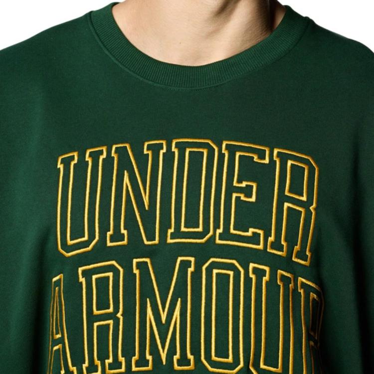 Under Armour Icon Heavyweight Terry Crewneck Sweatshirt Men Sweatshirt Forest-Green 1386548-301