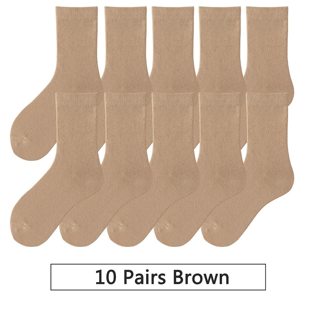 10 Pairs/Lot New Woman Cotton Socks Men Sock Solid Color Autumn Spring For Female's Soft Breathable Colorful Girl