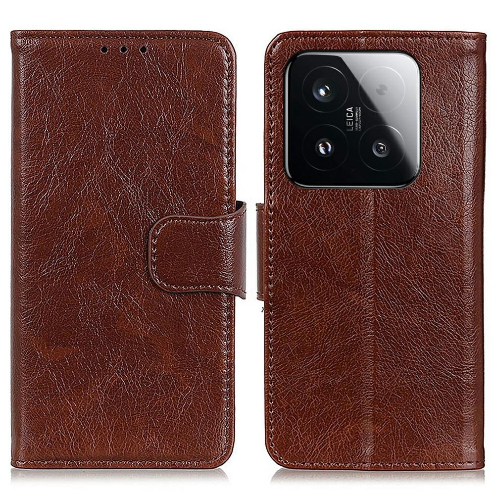 For Xiaomi 15T Case Nappa Texture Split Leather Wallet Phone Cover