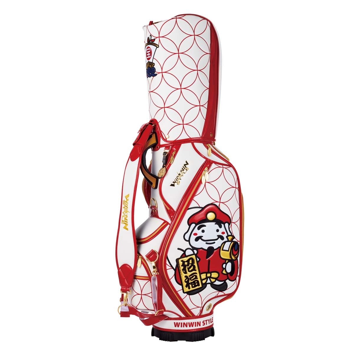 

Сумка-тележка WINWIN STYLE LUCKY GODs, золотая версия CB-389 WH×RD