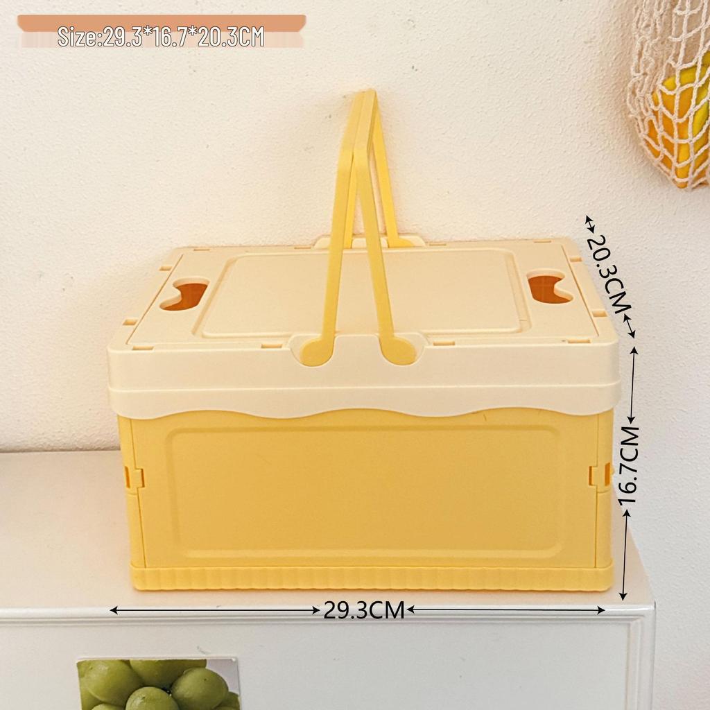 Tragbarer, faltbarer Picknick- und Aufbewahrungskorb im japanischen Stil für Gemüse und Wäsche