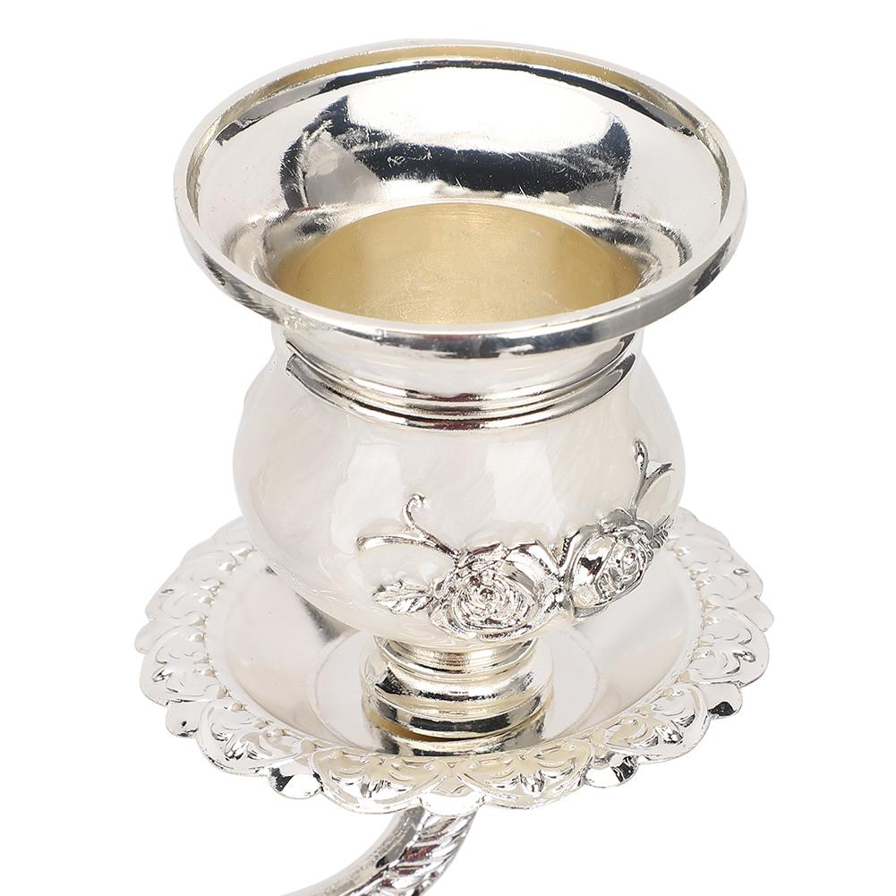 European Vintage Home Candelabra Embossed Candle Holder Dinner Table Wedding Ornaments