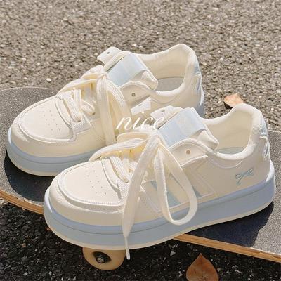 Damen neue Herbst atmungsaktiv dünne weiche Sohle nicht müde Füße Brotschuhe Freizeitsportschuhe Board-Schuhe