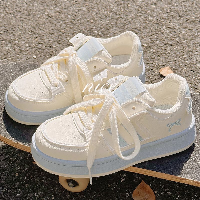 Women's New Autumn Breathable Thin Soft Sole Not Tired Feet Bread Shoes Casual Sports Shoes Board Shoes