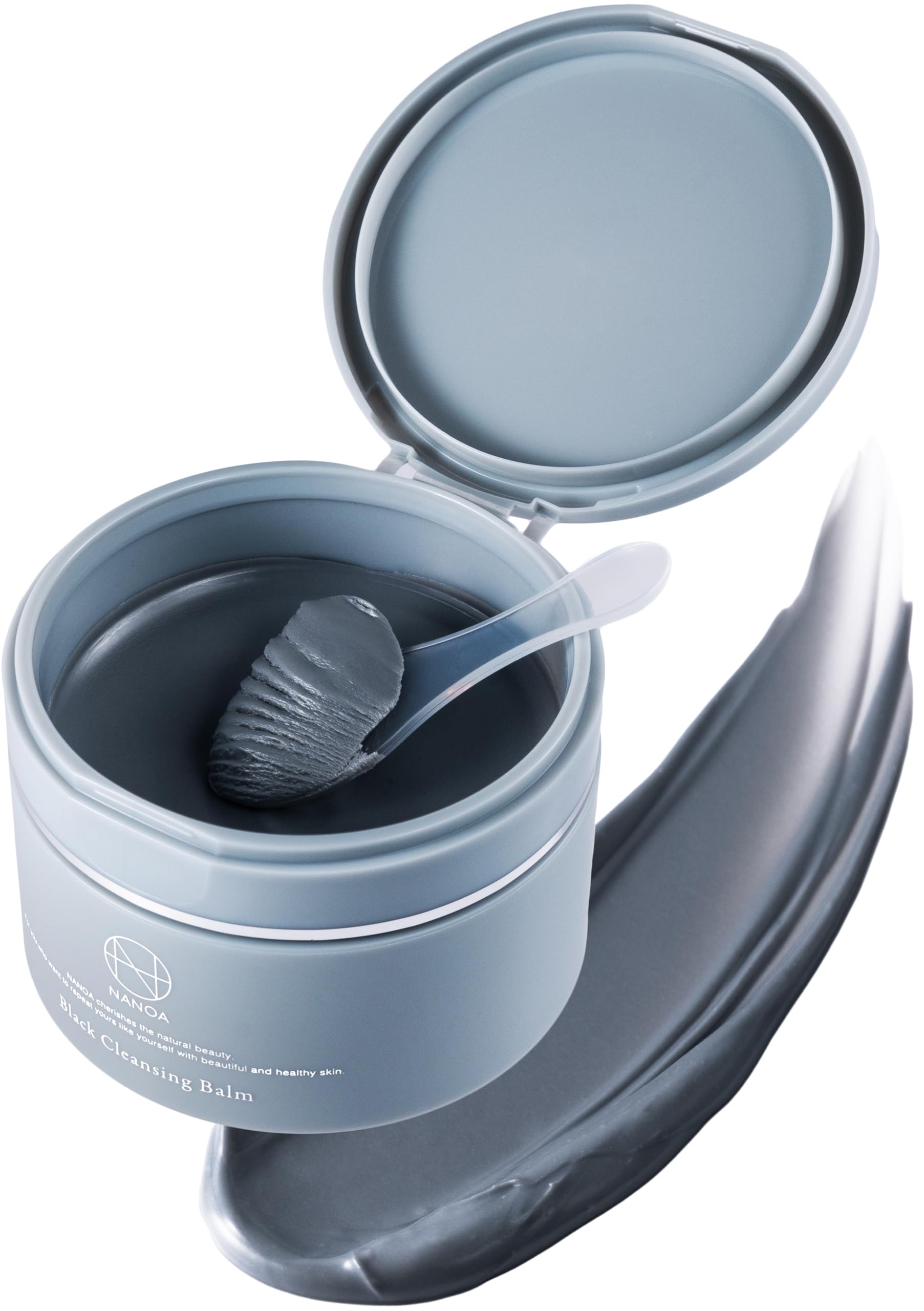NANOA Black Cleansing Balm, Doctor-Recommended, Human Stem Cell Makeup Remover, Charcoal, Mud, Enzymes, No Double Cleansing Needed, Pore and Blackhead