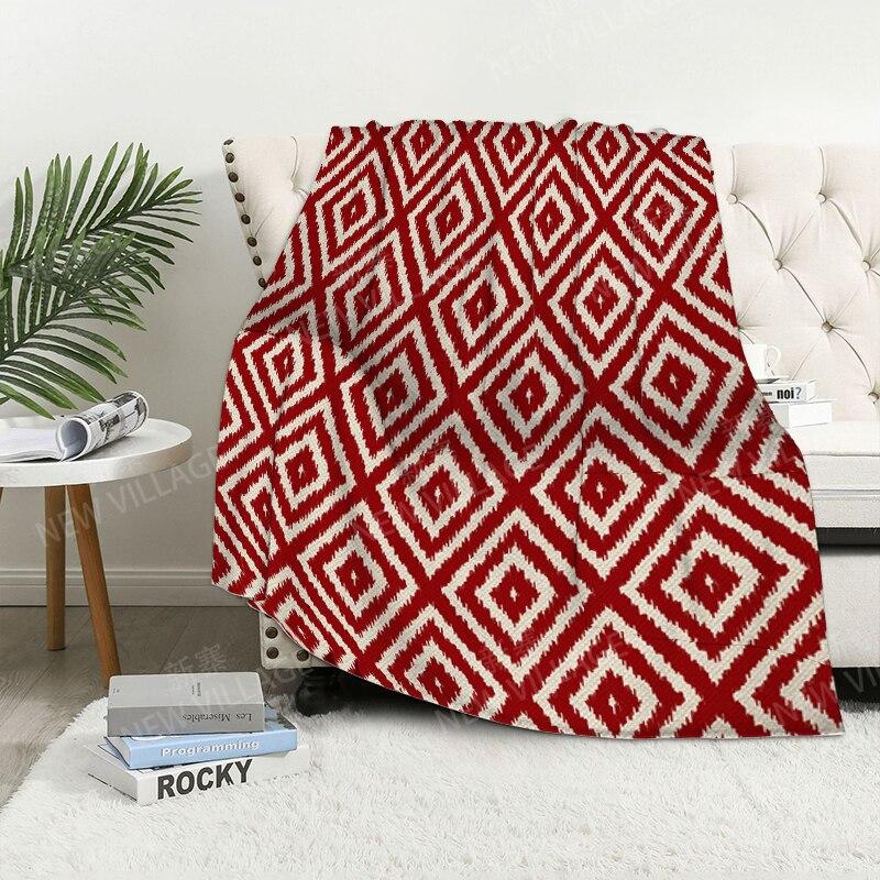Bohemian-Stil digital bedruckte Polyester Schlafzimmer Samt Flanell Decke Vlies weiche Sofadecken für Betten