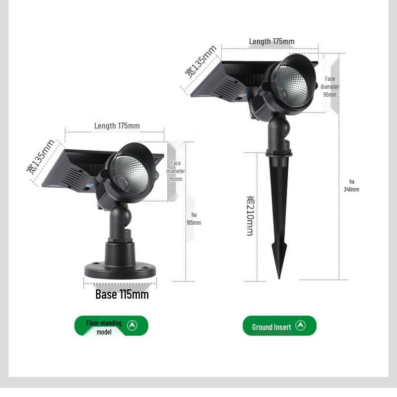 Meng Pao Solar Garden & Lawn Spotlight