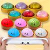 Simulatie Voedsel Dumpling Squishy Knijpbal Kleurrijk Sensorisch Fidget Speelgoed met Stoompan voor Stressverlichting Huis Bureau Decoratie Cadeau