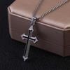 Style Black Hollow Stainless Steel Men Necklaces Clavicle Chains Cross Pendants Cross Necklaces