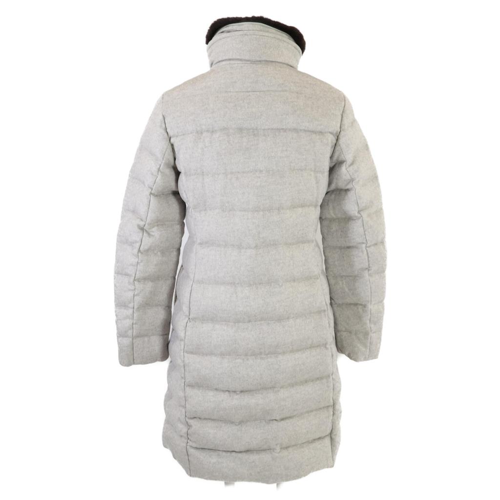 MOORER [Good Condition/domestic Regular] LONGAN-LS9 Wool X Cashmere Chin Strap Double-breasted Down Jacket Coat 40 grayUsed