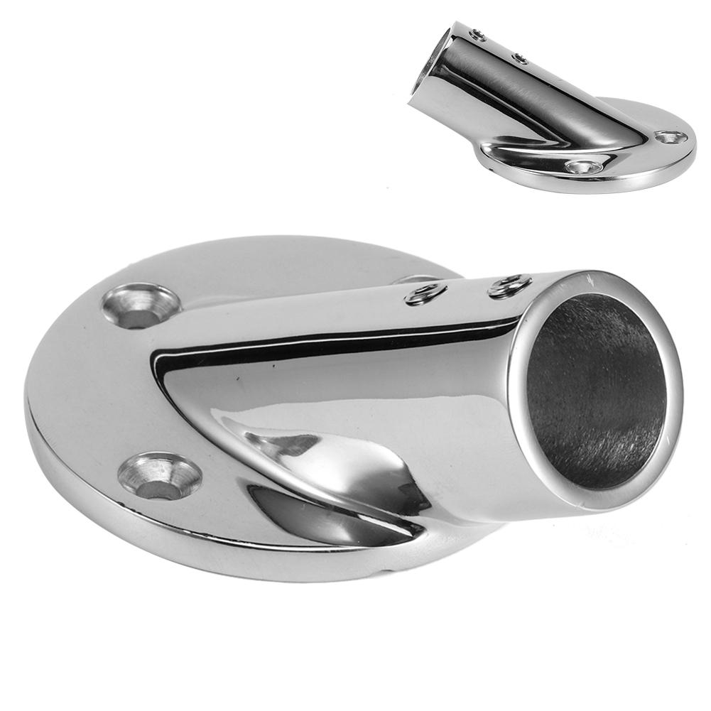 30 Degree Round Tube Base Hand Rail Railing Fitting 316 Stainless Steel Marine Boat Parts22mm 0.9in