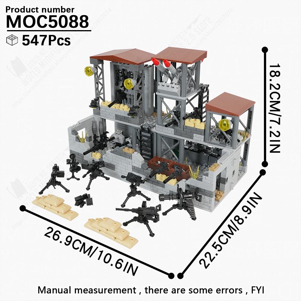 MOOXI Military Wars Simulation WW2 Battlefield Weapons Vehicle Model Set MOC Bricks DIY Building Blocks Toys Children Adult Gift