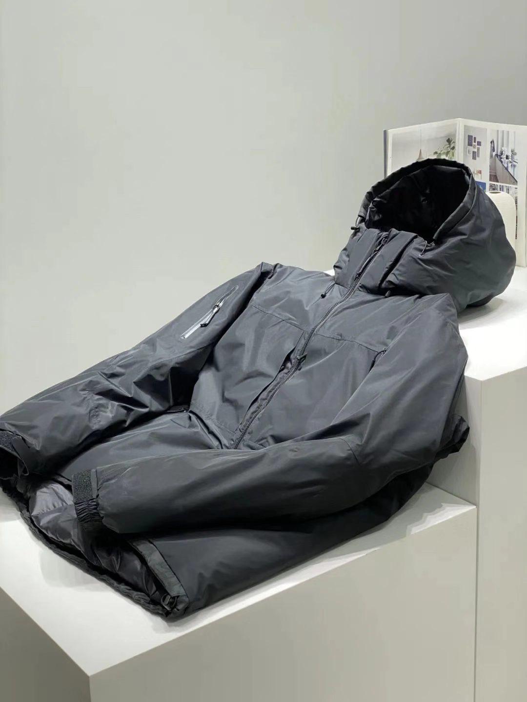 Парка Tsutaya с арктическим камуфляжем: -30°C Премиальный утиный пух, Легкая и теплая зимняя куртка XL (80-90kg) чёрный