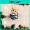 Adorable Acrylic Cat Decor Hanging Ornament For Home And Car Interior Decoration