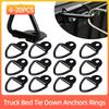 4-20PCS Heavy Duty Truck Bed Tie Down Anchors Rings Trailers Hook Cargo Bolt On Black Steel V Shape Ring Pickups Rail Accessorie