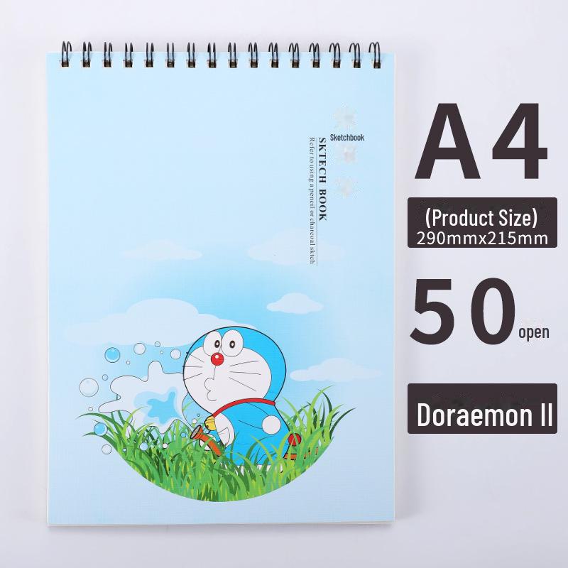 Thickened A4 Coil Sketchbook: Blank, Simple, Colorful Art Journal for Students and Kindergarten.
