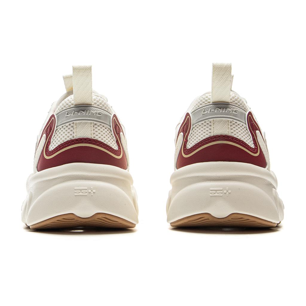 Li Ning Milk Coconut Versatile Retro Thick Sole Fashion Trend Shock Absorption Non-Slip Wear-Resistant Support Low-Top Casual Shoes AGCV129-4