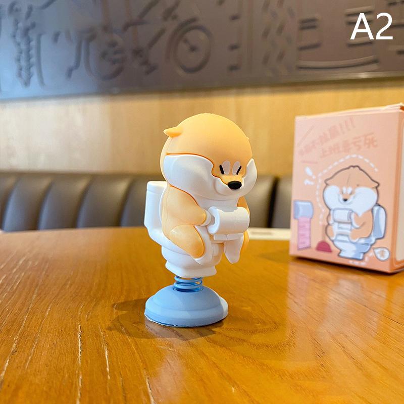 

1 шт., симпатичная собака, украшение для салона автомобиля, креативная пружинная собака, качающая головой, приборная панель, статуэтка, украшение для руки мотоциклиста