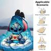 1pc Stitch Printing Blanket - Soft, All-Season Throw for Office Blanket, Car, Travel