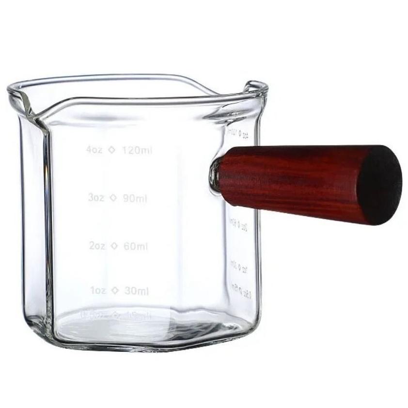 Glass Espresso Measuring Cups 120ml Coffee Cups Sauce Cup Frothing Pitcher Cup  Kitchen