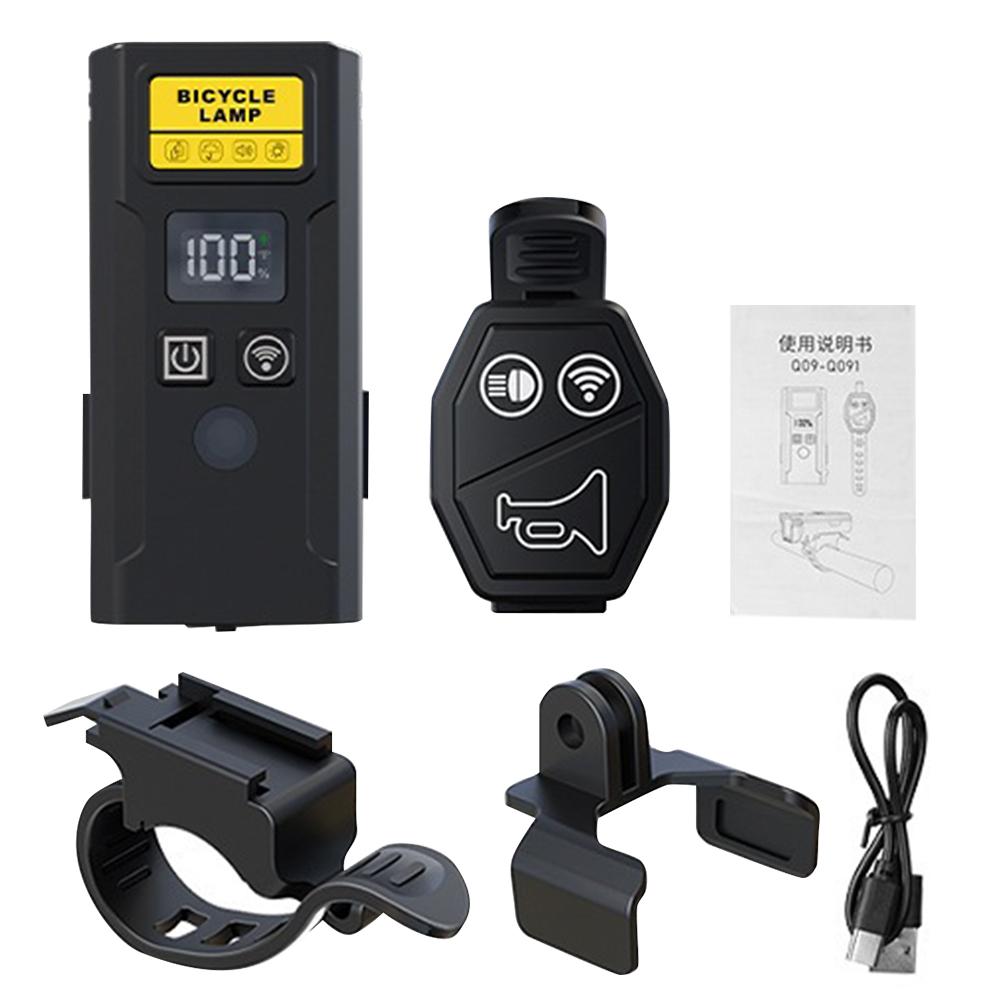 

Bicycle Headlight with Horn Smart Light Sensor Bicycle Front Lamp Rechargeable Bike Handlebar Flashlight Bicycle Accessories чёрный