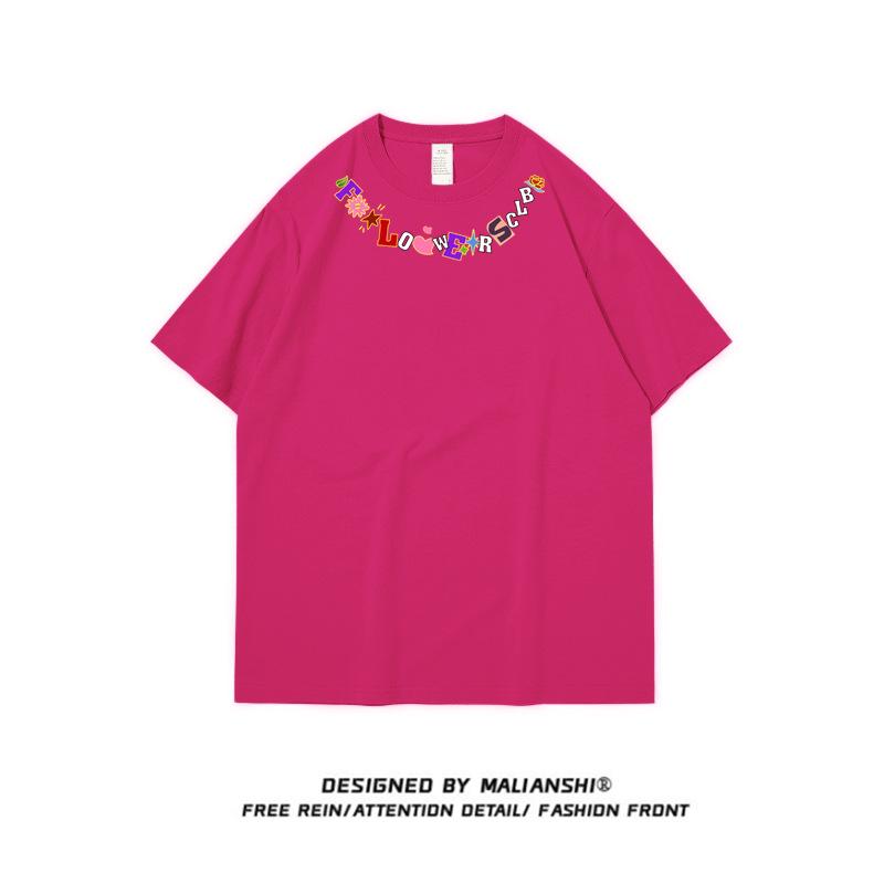 Plus Size Pure Cotton American Design Loose Short-Sleeve T-Shirt for Women (2-300 Lbs)