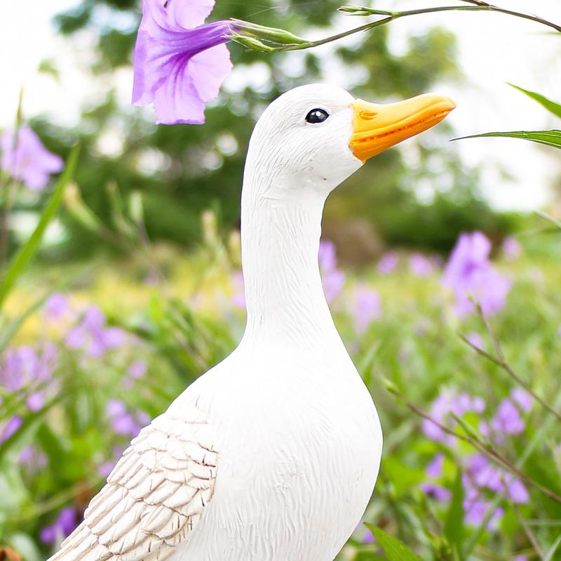 Cute Duck Drinking Water Ornaments Yard Decoration Simulation Animal Garden Pool Fish Pond Water Feature Decoration Outdoor