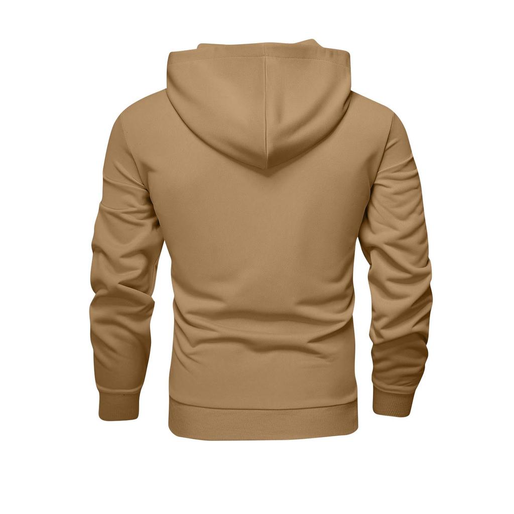 Costum Sport Casual Universal Versatil cu Glugă pentru Bărbați, Culoare Solidă