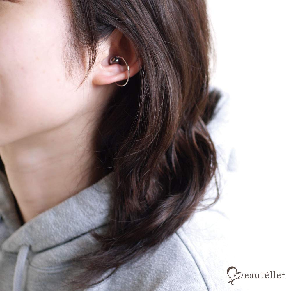 Ear Cuff de Cristal Terahertz Beautéller, Acessório de Acupressão para Orelha, Dieta e Saúde, 10mm x 8mm