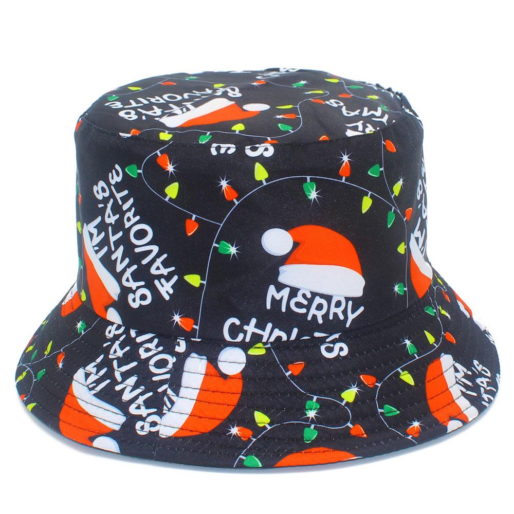 Santa Claus Snowman & Snowflake Christmas Bucket Hat - Cute, Versatile Fisherman Style