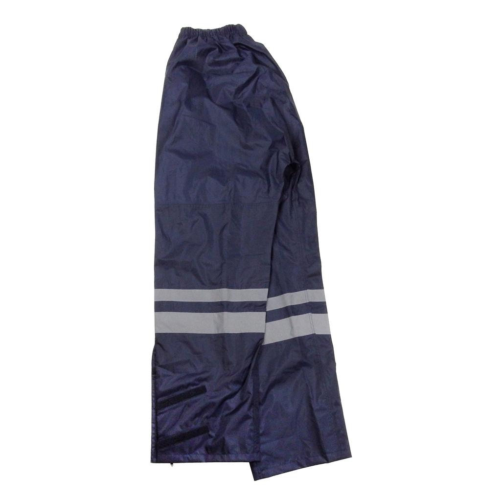 Funahashi Safety Rain Navy LL Breathable Rainwear Material On and Ultra-lightweight, (Reflective Chest, Back, Legs, Arms)