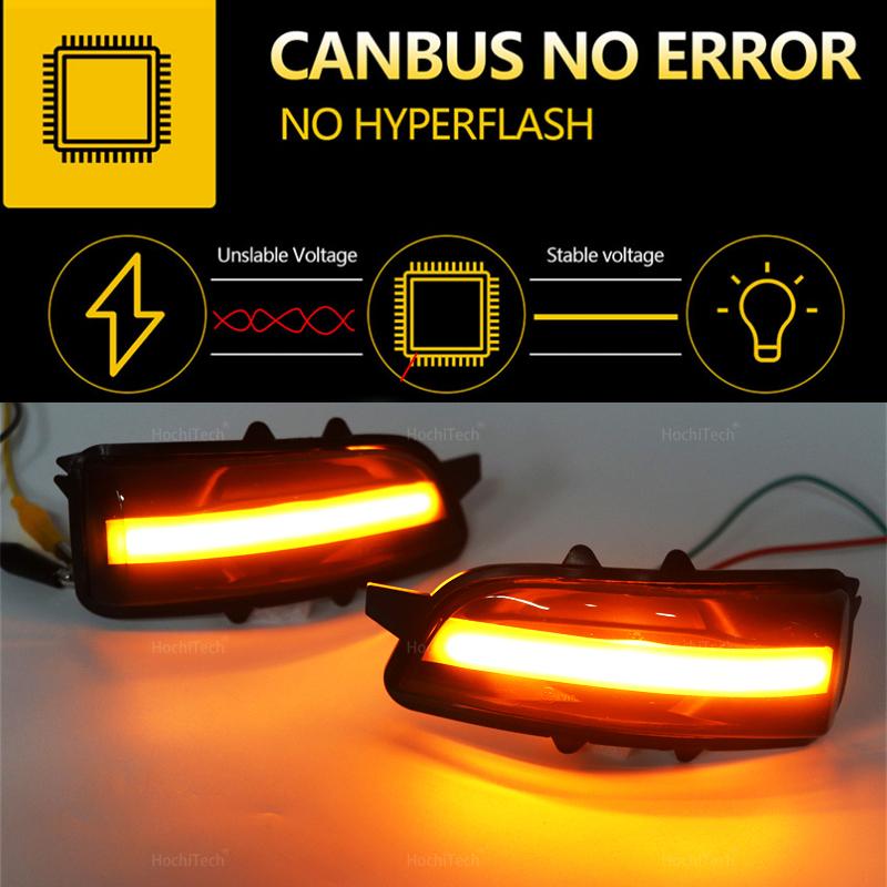 2PCS Dynamic Blinker Side Mirror Sequential Indicator LED Turn Signal Light For Volvo C30 C70 S40 S60 V40 V70 V50