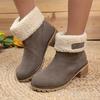 Winter Fashion Casual/Comfortable Fashion Boots Plus Velvet Warm Square Heel Round Toe Solid Color Women's Boots Knight Boots