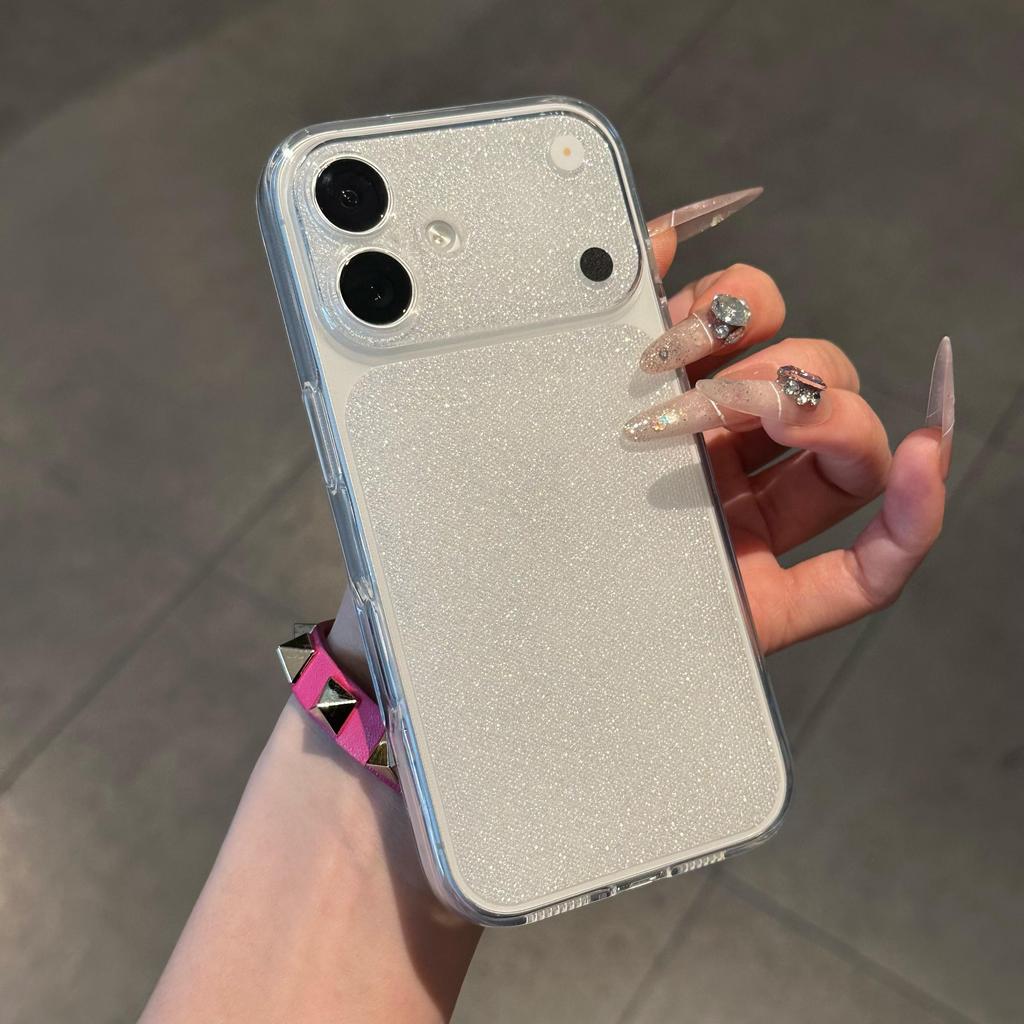 Bling Glitter Soft Silicone Rubber TPU Gel Phone Case for iPhone 17 16 15 14 Plus 13 Pro Max Shockproof Clear Thin Cover Capa