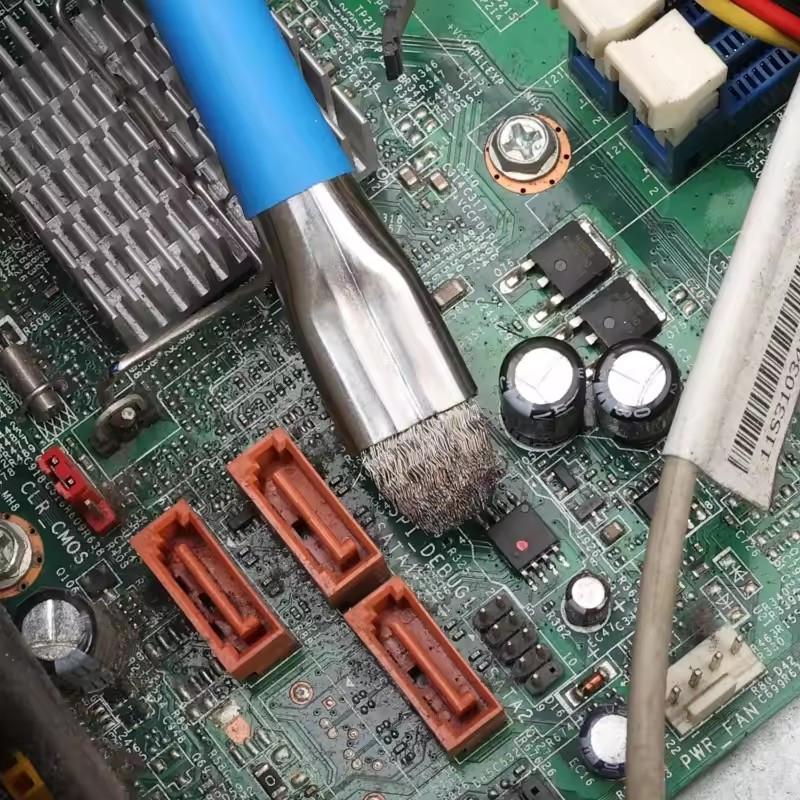 Anti-Static Safe Brush Double Headed Brush Circuit Board Repair Motherboard PCB Cleaning Brush IC Chip Mobile Phone Repair Tool