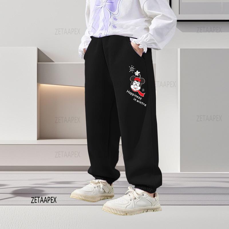 

Женские повседневные флисовые спортивные штаны больших размеров, свободные и с манжетами, на весну, осень, зиму 2025 M for 85-105 kg, 138-146 cm height